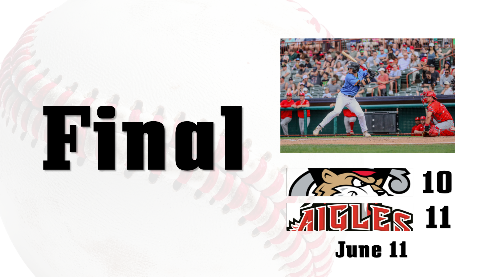 Cats lose 11-10 on June 11, 2026