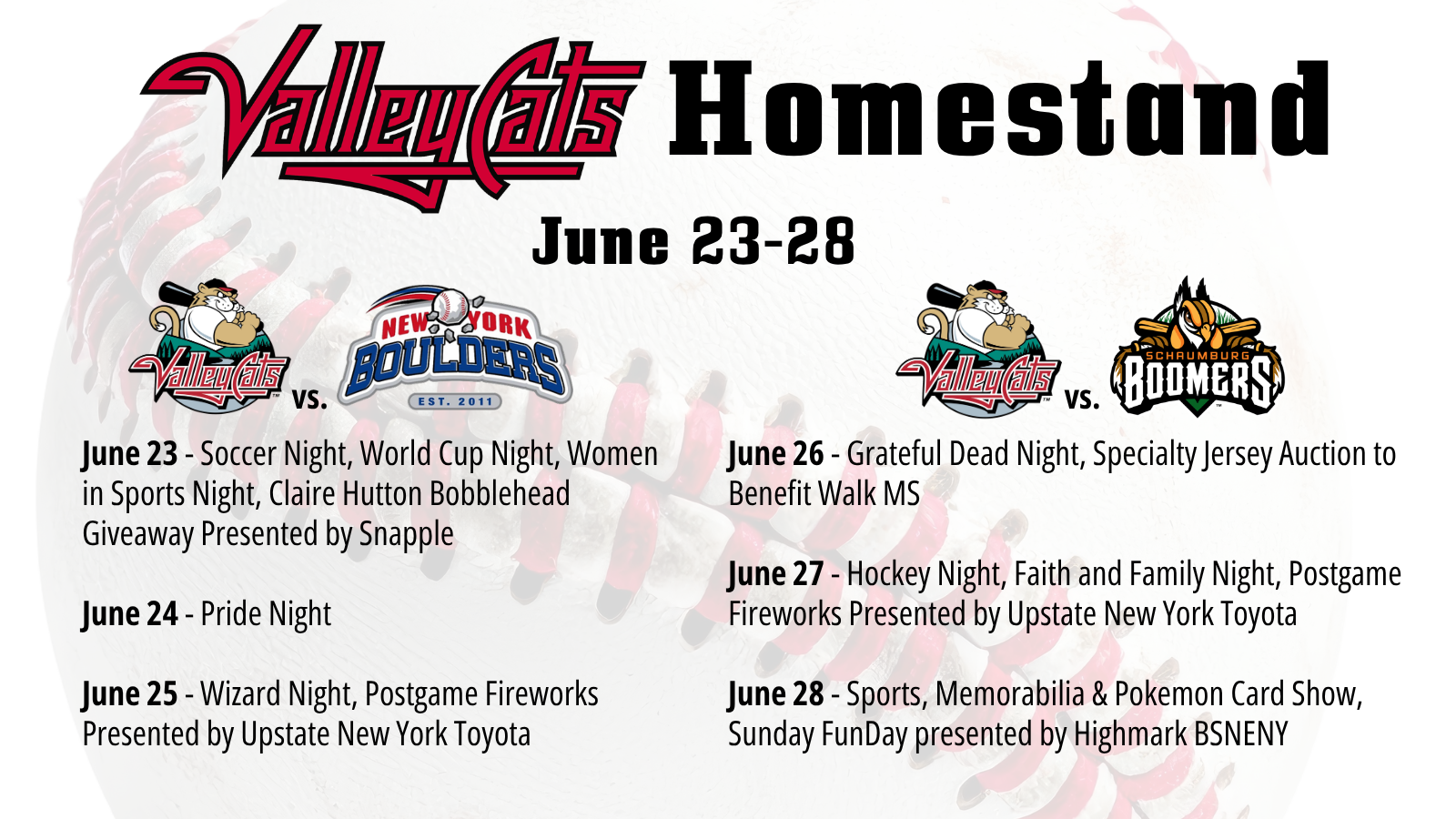 June 23-28 Homestand